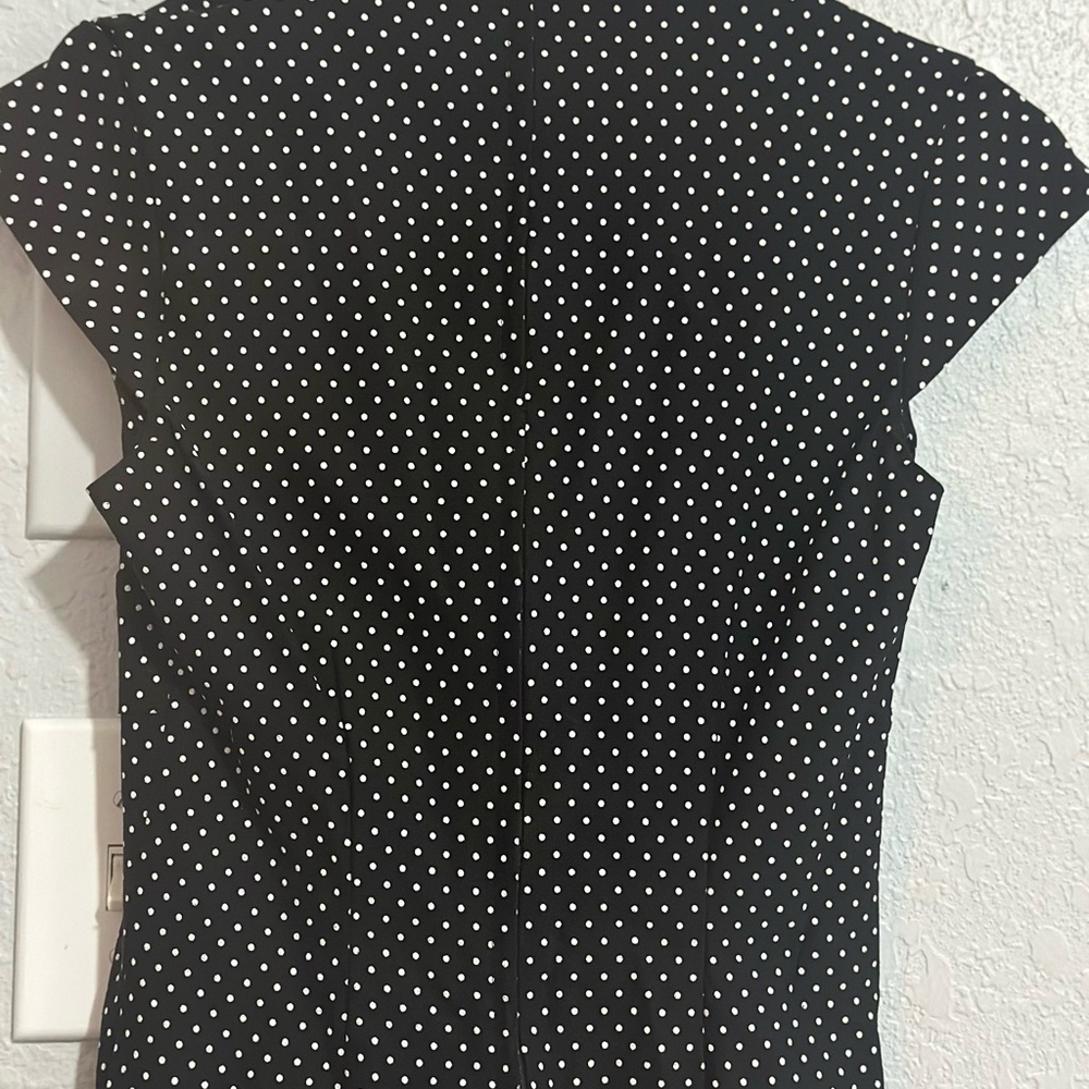 Snap Black and White Polka Dot Blouse